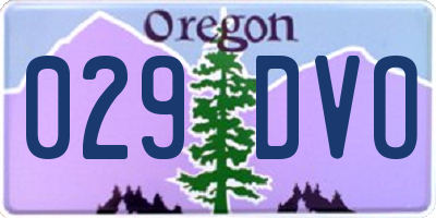 OR license plate 029DVO