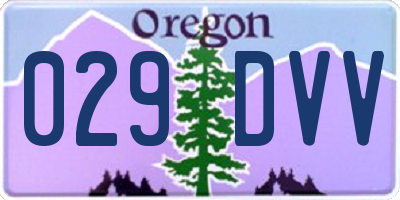 OR license plate 029DVV