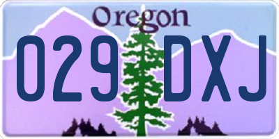OR license plate 029DXJ