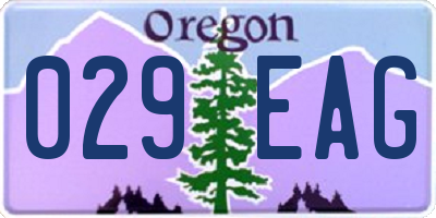 OR license plate 029EAG