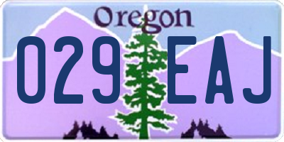 OR license plate 029EAJ