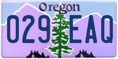 OR license plate 029EAQ