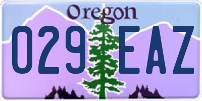 OR license plate 029EAZ