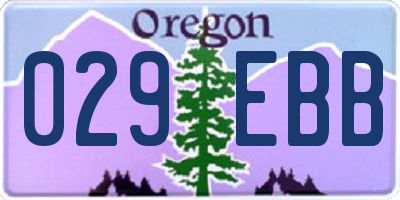 OR license plate 029EBB