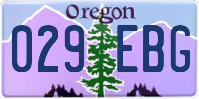 OR license plate 029EBG