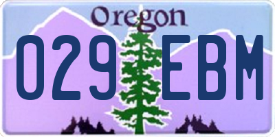 OR license plate 029EBM