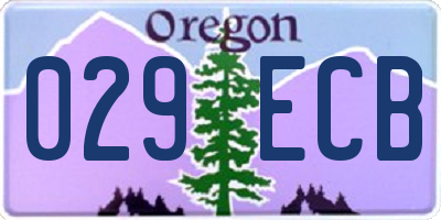 OR license plate 029ECB