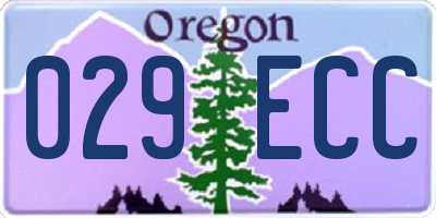 OR license plate 029ECC