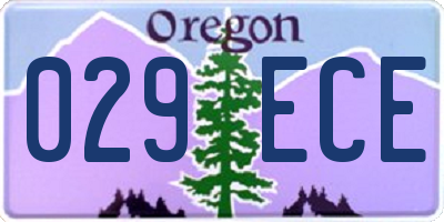 OR license plate 029ECE