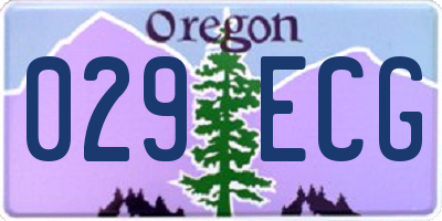 OR license plate 029ECG