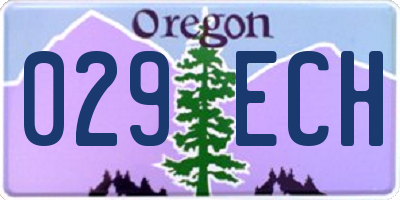 OR license plate 029ECH