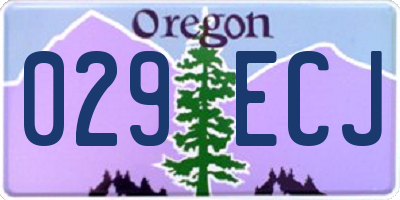 OR license plate 029ECJ