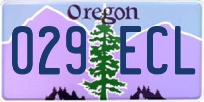 OR license plate 029ECL