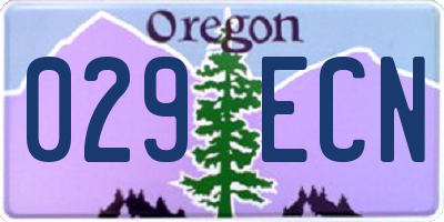 OR license plate 029ECN