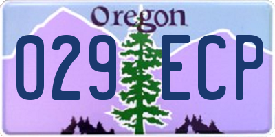 OR license plate 029ECP