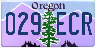 OR license plate 029ECR