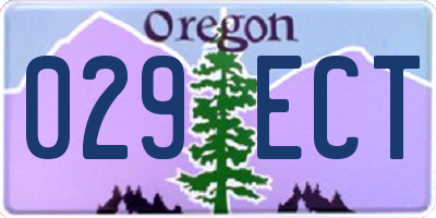 OR license plate 029ECT