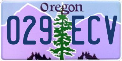 OR license plate 029ECV