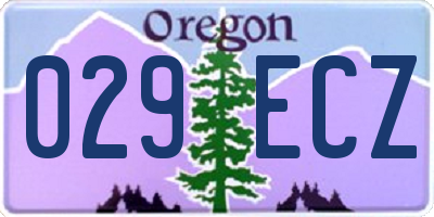 OR license plate 029ECZ