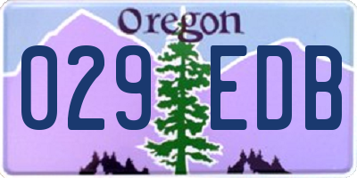 OR license plate 029EDB