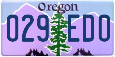 OR license plate 029EDO