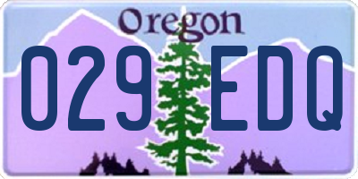 OR license plate 029EDQ