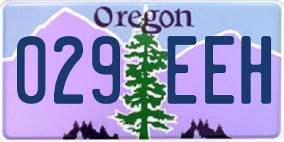 OR license plate 029EEH