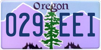 OR license plate 029EEI