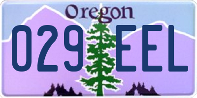 OR license plate 029EEL
