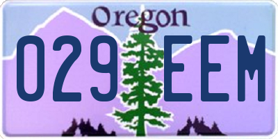 OR license plate 029EEM