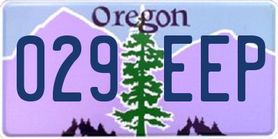 OR license plate 029EEP