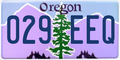 OR license plate 029EEQ