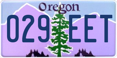 OR license plate 029EET