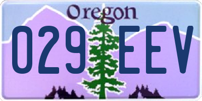 OR license plate 029EEV