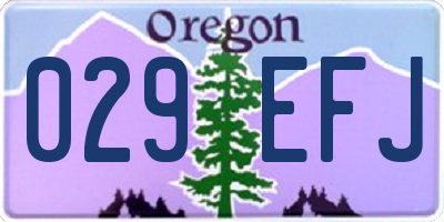 OR license plate 029EFJ