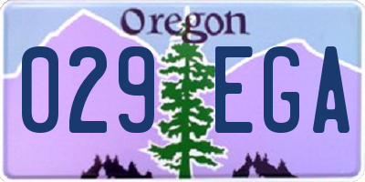 OR license plate 029EGA