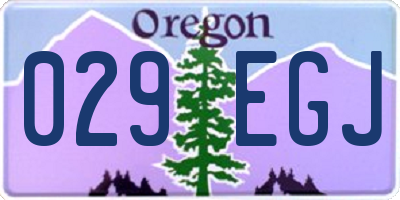 OR license plate 029EGJ