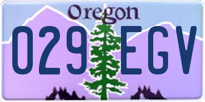 OR license plate 029EGV