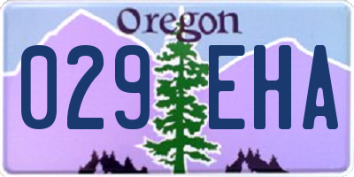OR license plate 029EHA
