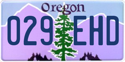 OR license plate 029EHD