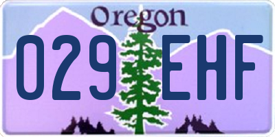 OR license plate 029EHF