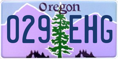OR license plate 029EHG