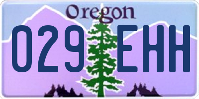 OR license plate 029EHH