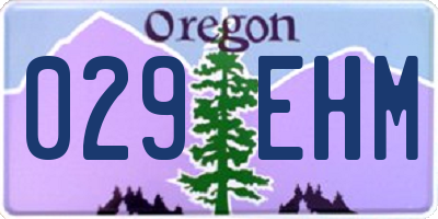 OR license plate 029EHM