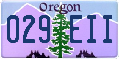OR license plate 029EII