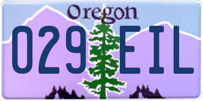 OR license plate 029EIL