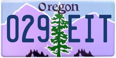 OR license plate 029EIT