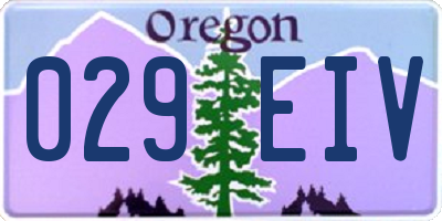 OR license plate 029EIV