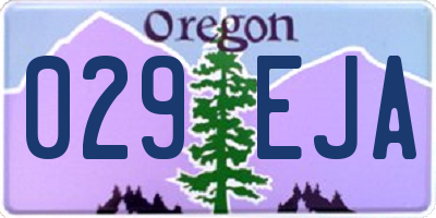 OR license plate 029EJA