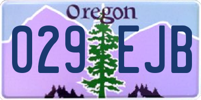 OR license plate 029EJB
